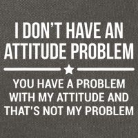 I Don't Have An Attitude Problem Funny Sarcasm Tee Cotton Canvas Backpack