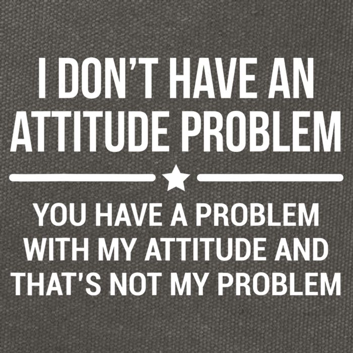 I Don't Have An Attitude Problem Funny Sarcasm Tee Cotton Canvas Backpack