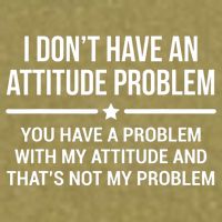 I Don't Have An Attitude Problem Funny Sarcasm Tee Garment-Dyed Women's Muscle Tee
