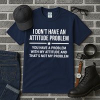 I Don't Have An Attitude Problem Funny Sarcasm Tee Tall T-Shirt