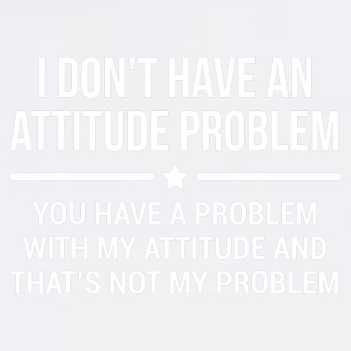I Don't Have An Attitude Problem Funny Sarcasm Tee Garment-Dyed Sweatshirt