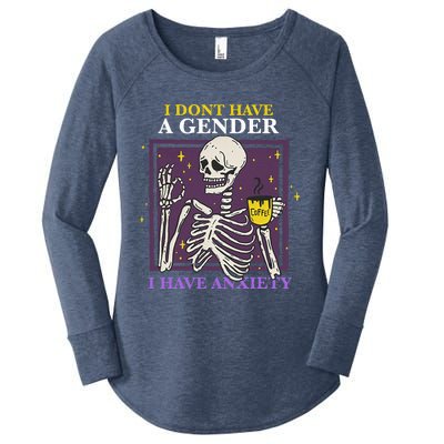 I DonT Have A Gender I Have Anxiety Enby Skeleton Women's Perfect Tri Tunic Long Sleeve Shirt