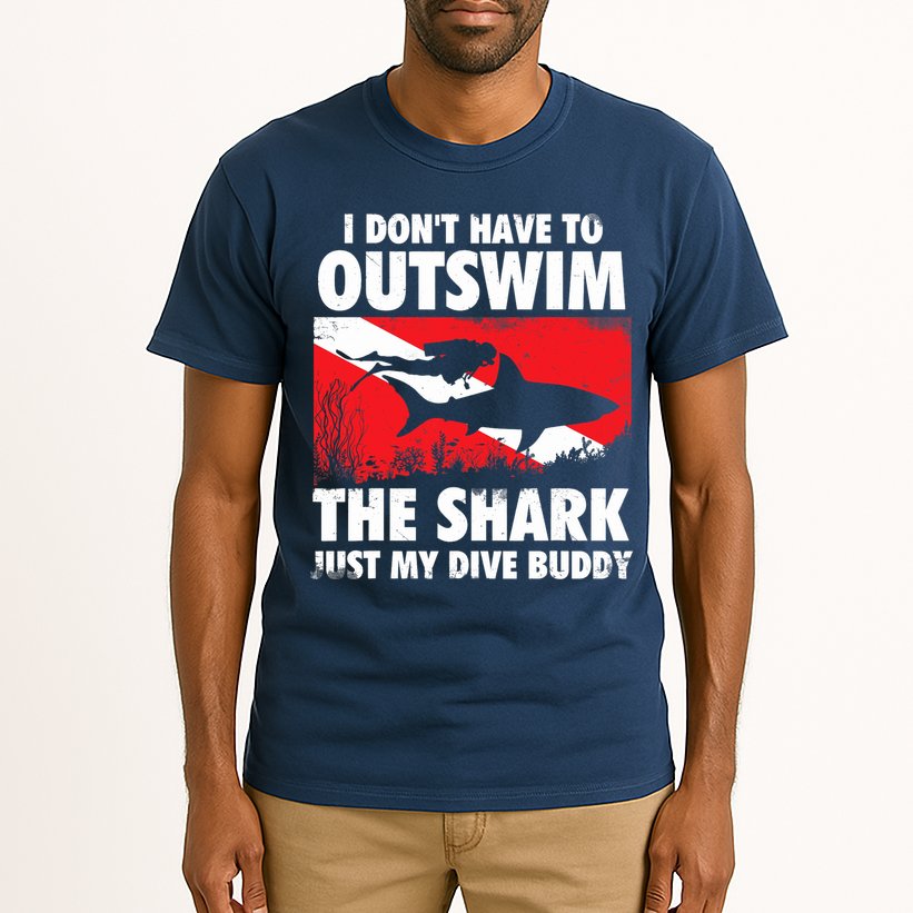 I Don't Have To Outswim The Shark - Scuba Diving Buddy Diver Tall T-Shirt