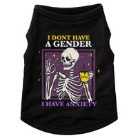 I DonT Have A Gender I Have Anxiety Nonbinary Enby Skeleton Doggie Tank