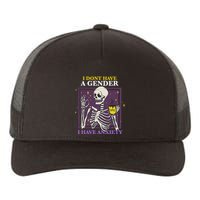 I DonT Have A Gender I Have Anxiety Nonbinary Enby Skeleton Yupoong Adult 5-Panel Trucker Hat