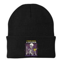 I DonT Have A Gender I Have Anxiety Nonbinary Enby Skeleton Beanie