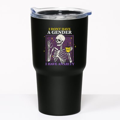 I DonT Have A Gender I Have Anxiety Nonbinary Enby Skeleton Tumbler