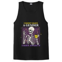 I DonT Have A Gender I Have Anxiety Nonbinary Enby Skeleton PosiCharge Competitor Tank
