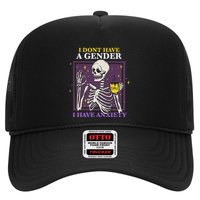 I DonT Have A Gender I Have Anxiety Nonbinary Enby Skeleton Trucker Hat