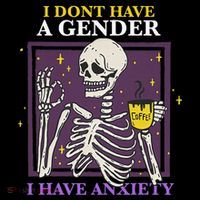 I DonT Have A Gender I Have Anxiety Nonbinary Enby Skeleton Zip Tote Bag