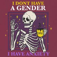I DonT Have A Gender I Have Anxiety Nonbinary Enby Skeleton 16oz Travel Tumbler