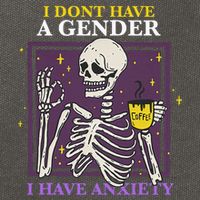 I DonT Have A Gender I Have Anxiety Nonbinary Enby Skeleton Cotton Canvas Backpack