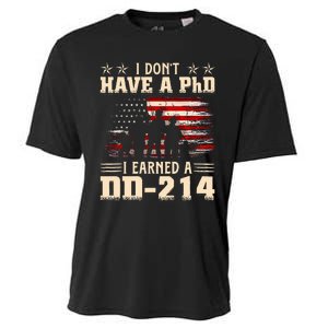 I DonT Have A Phd I Earned A Dd214 Retro Flag Usa Cooling Performance Crew T-Shirt