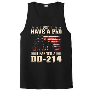 I DonT Have A Phd I Earned A Dd214 Retro Flag Usa PosiCharge Competitor Tank