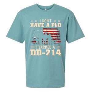 I DonT Have A Phd I Earned A Dd214 Retro Flag Usa Sueded Cloud Jersey T-Shirt