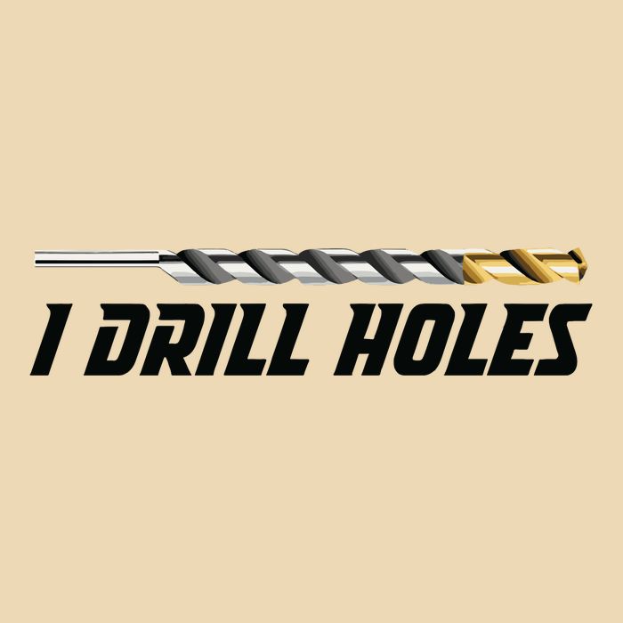 I Drill Holes Drawstring Bag