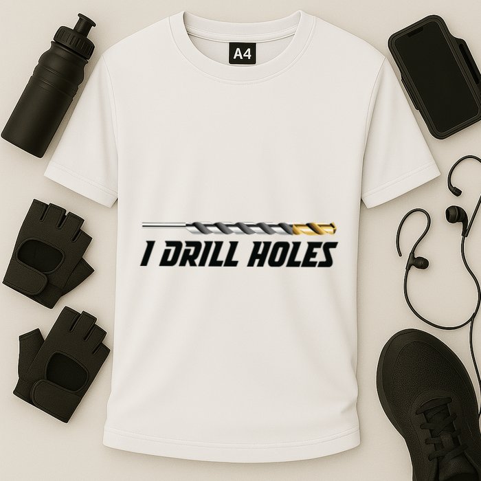 I Drill Holes Cooling Performance Crew T-Shirt