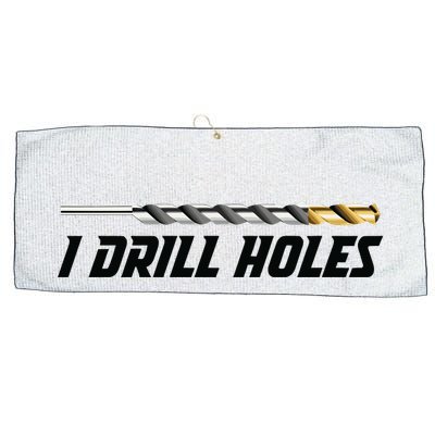 I Drill Holes Large Microfiber Waffle Golf Towel