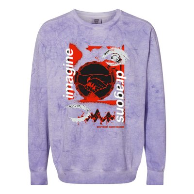 I.M.A.G.I.N.E D.R.A.G.O.N.S Handshake Black Colorblast Crewneck Sweatshirt