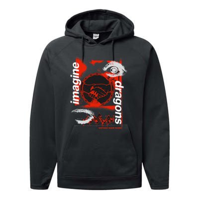 I.M.A.G.I.N.E D.R.A.G.O.N.S Handshake Black Performance Fleece Hoodie