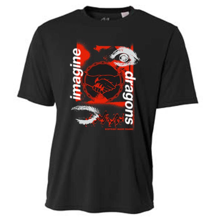 I.M.A.G.I.N.E D.R.A.G.O.N.S Handshake Black Cooling Performance Crew T-Shirt