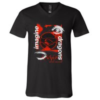 I.M.A.G.I.N.E D.R.A.G.O.N.S Handshake Black V-Neck T-Shirt