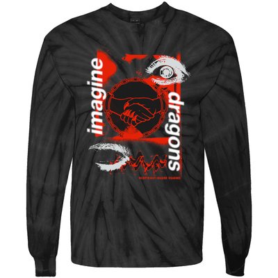 I.M.A.G.I.N.E D.R.A.G.O.N.S Handshake Black Tie-Dye Long Sleeve Shirt