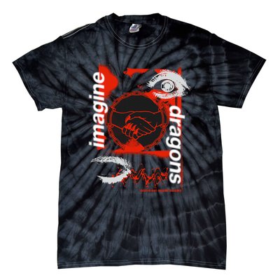 I.M.A.G.I.N.E D.R.A.G.O.N.S Handshake Black Tie-Dye T-Shirt