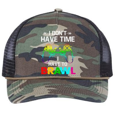 I Don't Have Time I Have To Brawl Showdown Stars Funny Gamer Retro Rope Trucker Hat Cap