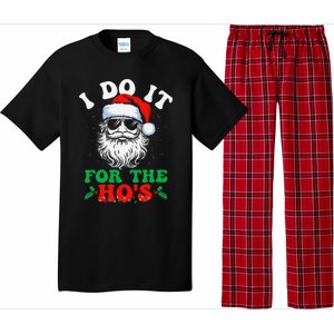 I Do It For The Hos Christmas Funny Santa Claus Xmas Holiday Pajama Set