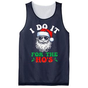 I Do It For The Hos Christmas Funny Santa Claus Xmas Holiday Mesh Reversible Basketball Jersey Tank