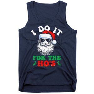 I Do It For The Hos Christmas Funny Santa Claus Xmas Holiday Tank Top