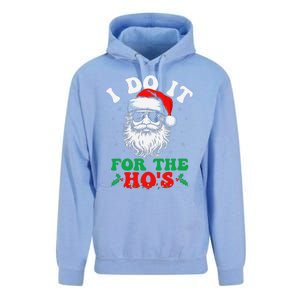 I Do It For The Hos Christmas Funny Santa Claus Xmas Holiday Unisex Surf Hoodie