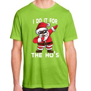 I Do It For The Hos African American Christmas Dabbing Santa Gift Adult ChromaSoft Performance T-Shirt