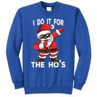 I Do It For The Hos African American Christmas Dabbing Santa Gift Sweatshirt