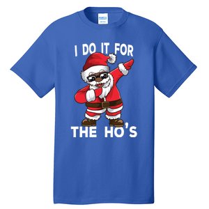 I Do It For The Hos African American Christmas Dabbing Santa Gift Tall T-Shirt