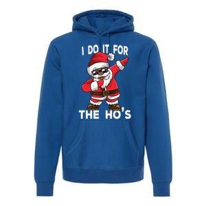 I Do It For The Hos African American Christmas Dabbing Santa Gift Premium Hoodie