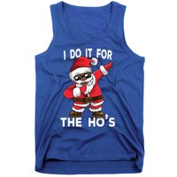 I Do It For The Hos African American Christmas Dabbing Santa Gift Tank Top