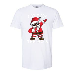 I Do It For The Hos African American Christmas Dabbing Santa Gift Softstyle CVC T-Shirt