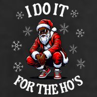 I Do It For The Hos African American Christmas Afro Santa Adult Drive Performance Visor