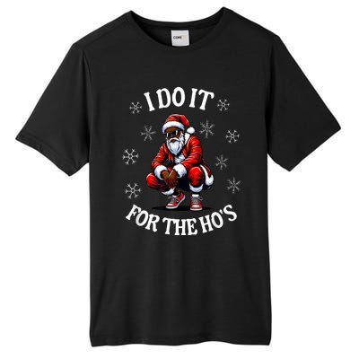 I Do It For The Hos African American Christmas Afro Santa Tall Fusion ChromaSoft Performance T-Shirt