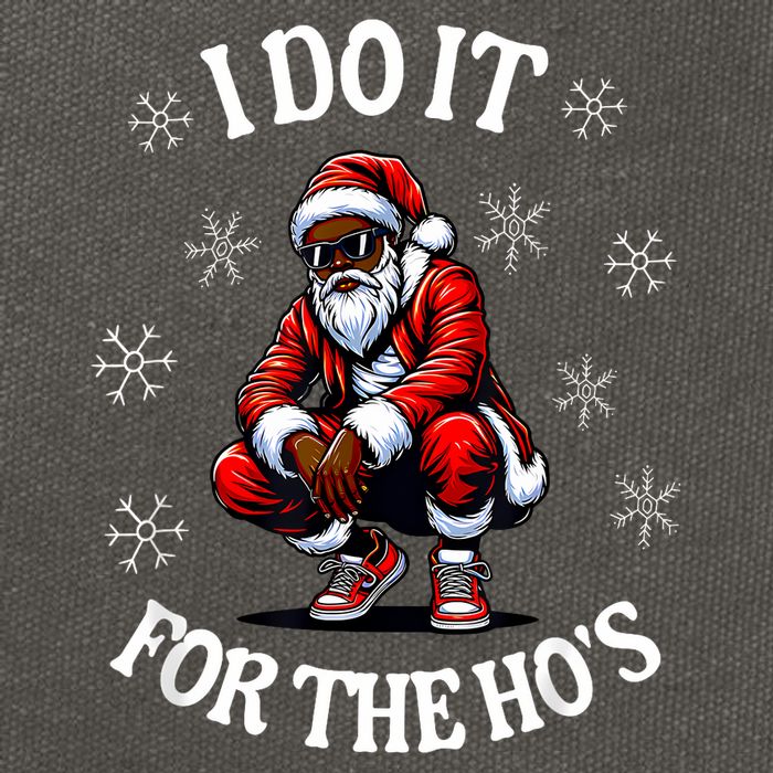 I Do It For The Hos African American Christmas Afro Santa Cotton Canvas Backpack