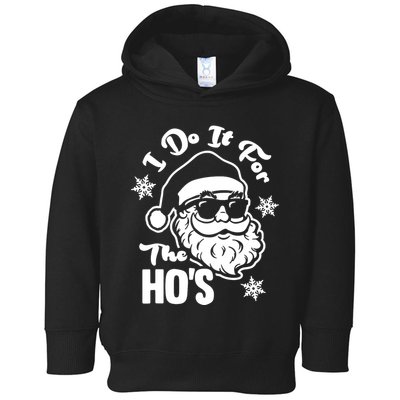 I Do It For The Hos Funny Christmas Pajama Family Xmas Toddler Hoodie
