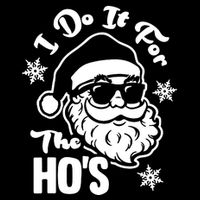 I Do It For The Hos Funny Christmas Pajama Family Xmas Short Acrylic Beanie