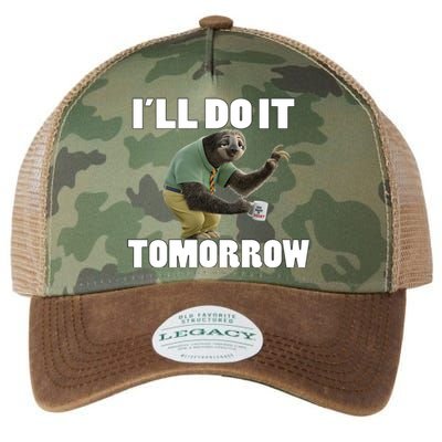 I´ll Do It Tomorrow Sloth Lover Sloths Animal Legacy Tie Dye Trucker Hat