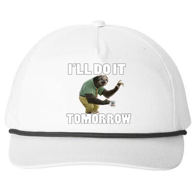 I´ll Do It Tomorrow Sloth Lover Sloths Animal Snapback Five-Panel Rope Hat