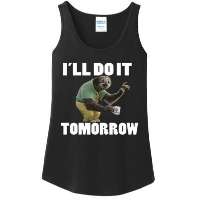 I´ll Do It Tomorrow Sloth Lover Sloths Animal Ladies Essential Tank