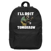 I´ll Do It Tomorrow Sloth Lover Sloths Animal 16 in Basic Backpack