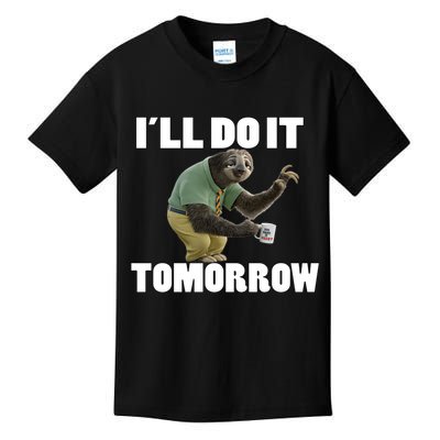 I´ll Do It Tomorrow Sloth Lover Sloths Animal Kids T-Shirt