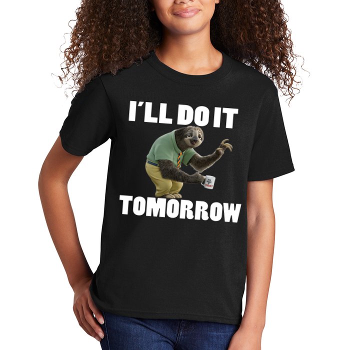 I´ll Do It Tomorrow Sloth Lover Sloths Animal Kids T-Shirt